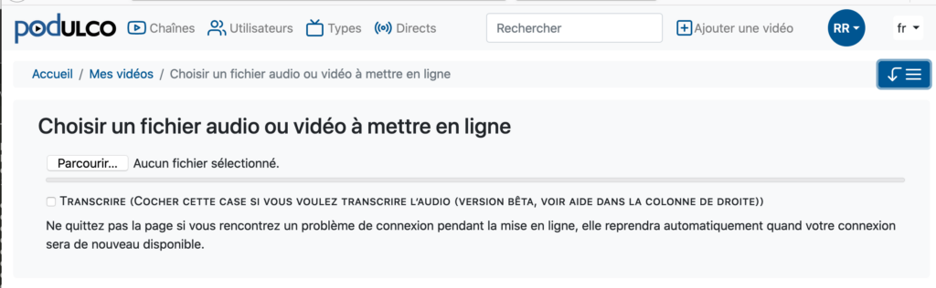 pod ajouter une vidéo